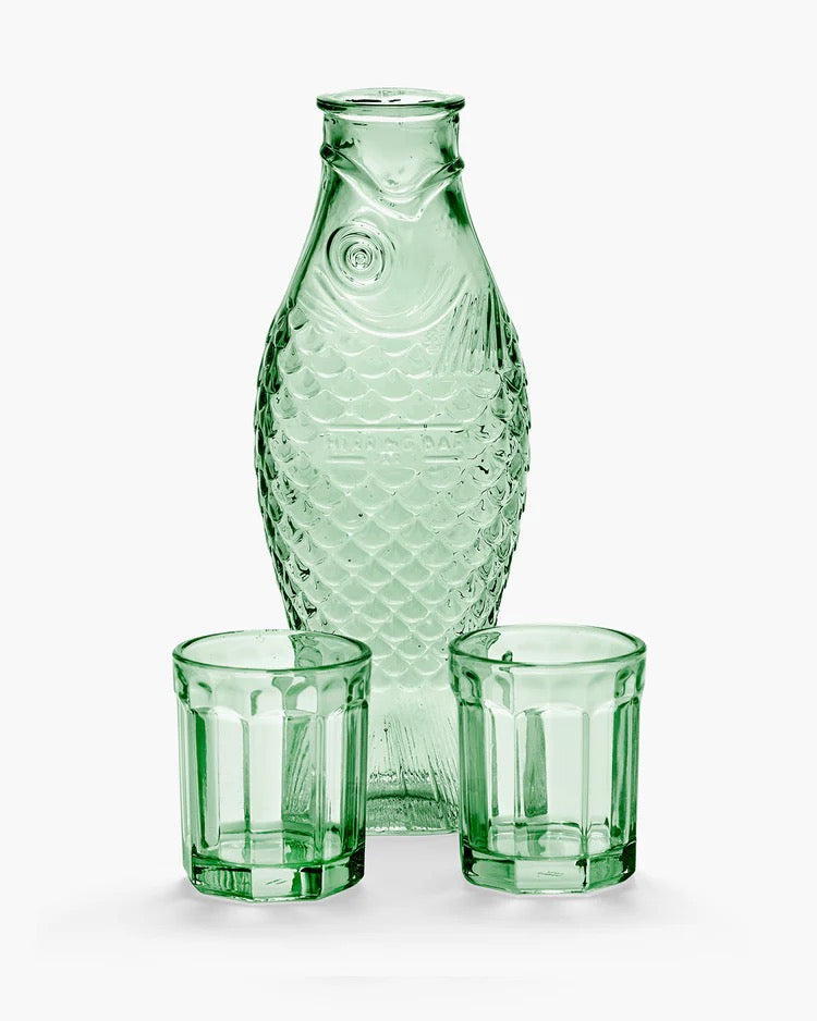 Set carafe avec 2 verres Green Fish & Fish