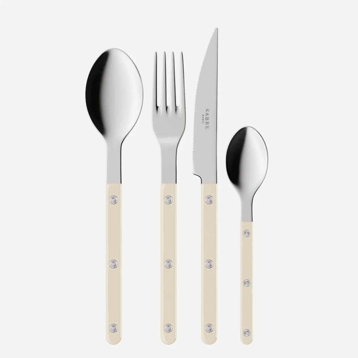 Set de 4 couverts Bistrot Uni Ivoire – Sabre Paris