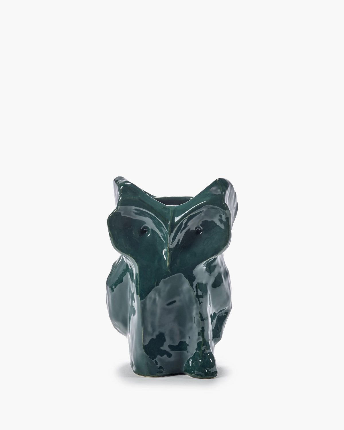 Owl Vase S Dark Green “After Midnight”
