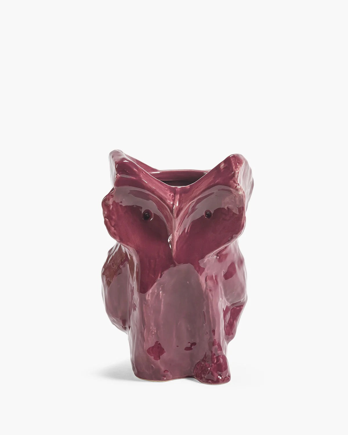 Owl Vase S Aubergine "After Midnight"