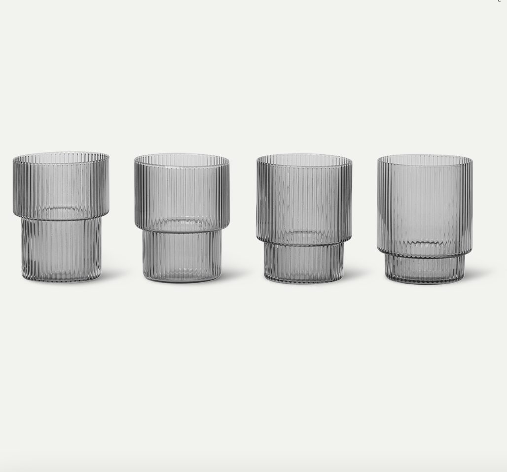 Verre à eau Ripple set de 4