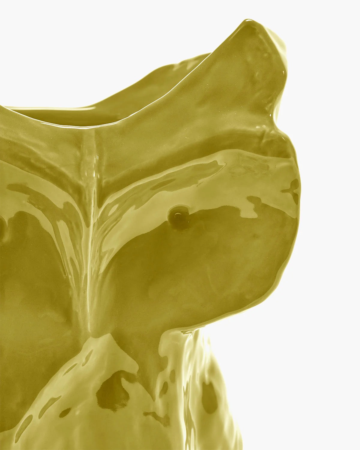 Owl Vase S Yellow "After Midnight"